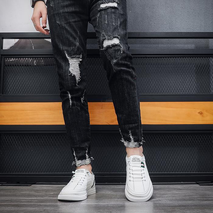 mgx1- Techdoo Sepatu Pria Putih Olahraga Sporty Shoes Sepatu Kulit Sneakers Cowok Casual