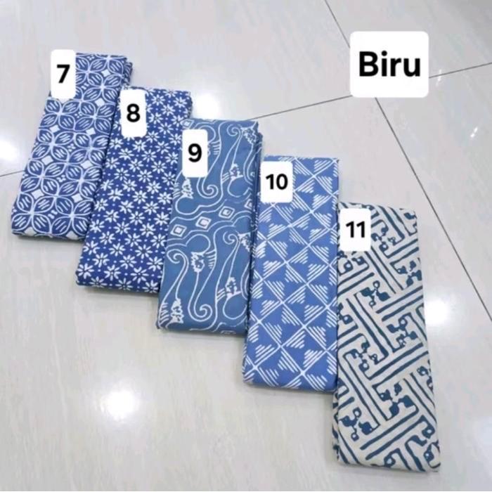 eyys- (Via Gojek/Grab)Kain Batik Garutan Warna Biru Muda (150620)