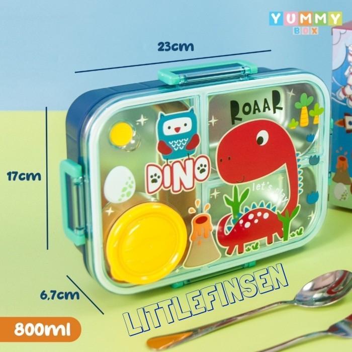 LUNCH BOX YUMMY BOX STAINLESS SEKAT DENGAN TEMPAT SAOS/YUMMY BOX LUNCH BOX STAINLESS/LUNCH BOX