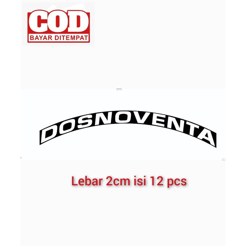 stiker decal rims dosnoventa lebar 2cm isi 12 pcs untuk 2 pelek Bisa cod stiker velg pelek rims sepe