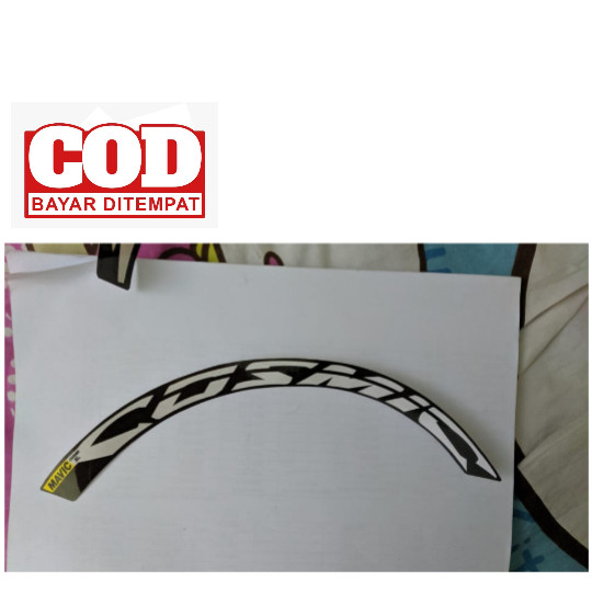 stiker decal rims mavic cozmic cosmic lebar 2cm isi 12 pcs (bisa custom warna, ukuran) Bias cod stik