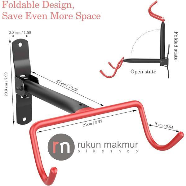 TERLARIS PLATINUM Bike W Hanger Display Rack - Gantungan Rak Sepeda Dinding Tembok - Bisa Untuk