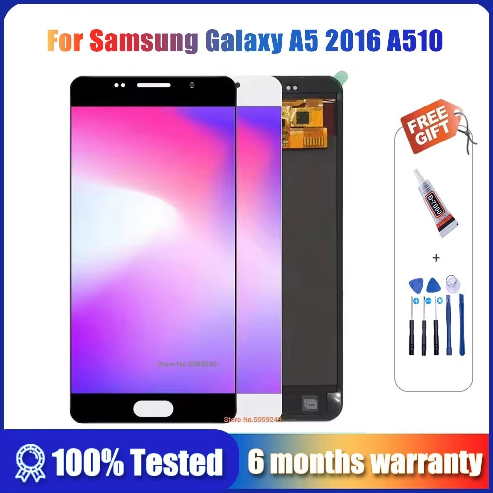 Oled Adjustable Lcd For Galaxy A5 2016 A510 A510F A510M A510Fd Lcd Display + Touch Screen Digitizer