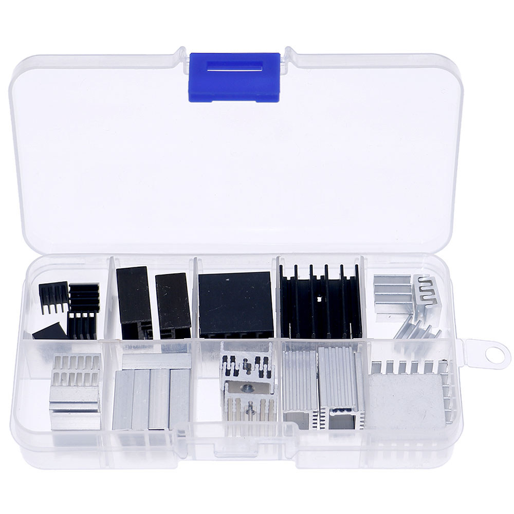 33Pcs Heatsink Kit Cooler Heat Sink Cooling Raspberry Pi Vram Cpu Gpu Vga Ic Laptop Led Mosfet