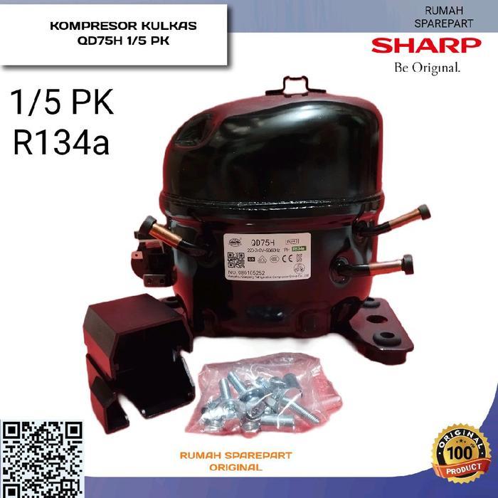 Kompresor Kulkas Freezer Boox 1/5 Original R134A Original Sharp
