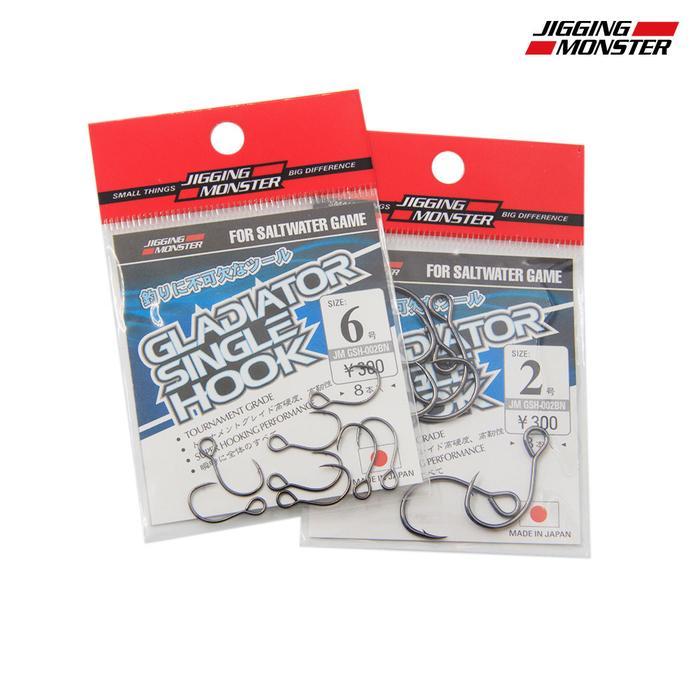 READY Terlaris Jigging Monster Gladiator Single Hook GSH-002BN Kail Pancing Laut Promo Murah