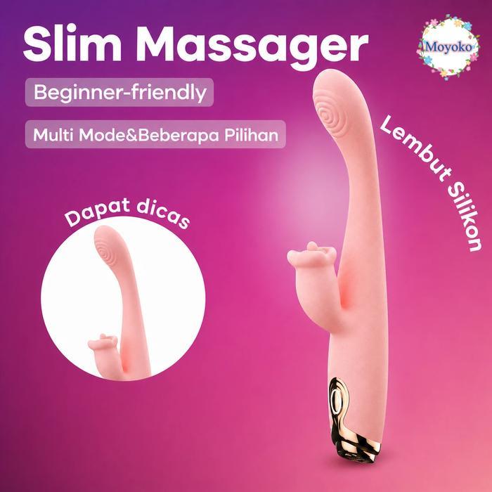 Moyoko-2In1 Lilo Slim Massager Wanita Elektrik Getaran Halus & Ergonomis-Alat Pijat Wanita