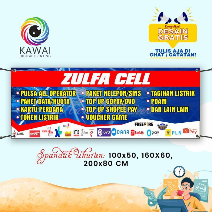 SPANDUK / BANNER Jual Pulsa Dan Token Listrik Free Design