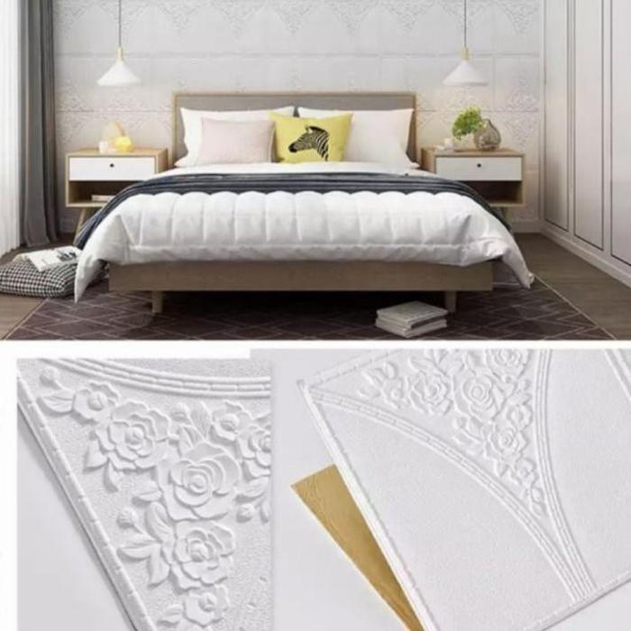 NW wallpaper foam stiker wall sticker panel 3D 70x70 cm tebal 7,5mm Pvc