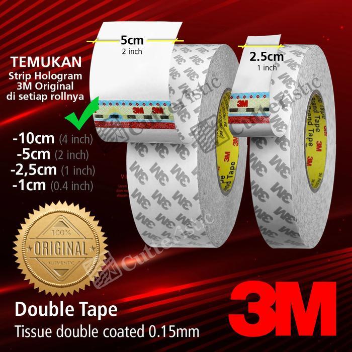 NEW 3M Double Tape 25mm 50mm x 50 M, 9080a Tisu Tissue Tissu