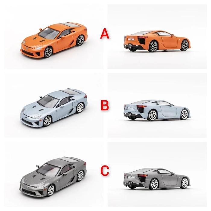 DCT 1/64 Lexus LFA Orange Grey Ice Blue Diecast Mobil