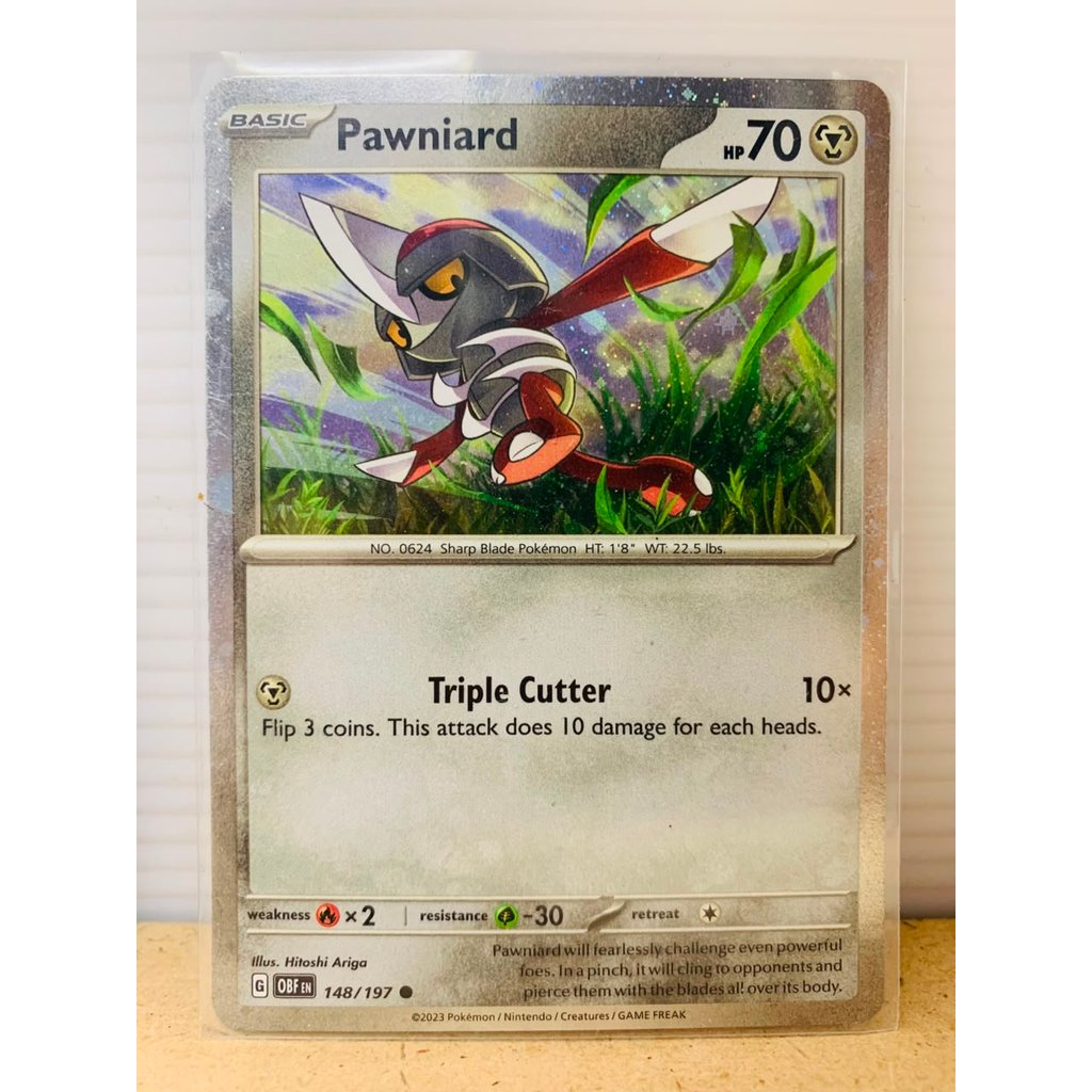Pawniard [Cosmos Holo] #148 Pokemon Obsidian Flames