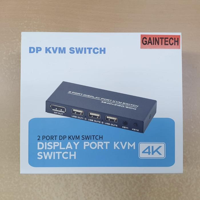 Dp (Displayport) Kvm Switch 2 Port Gaintech
