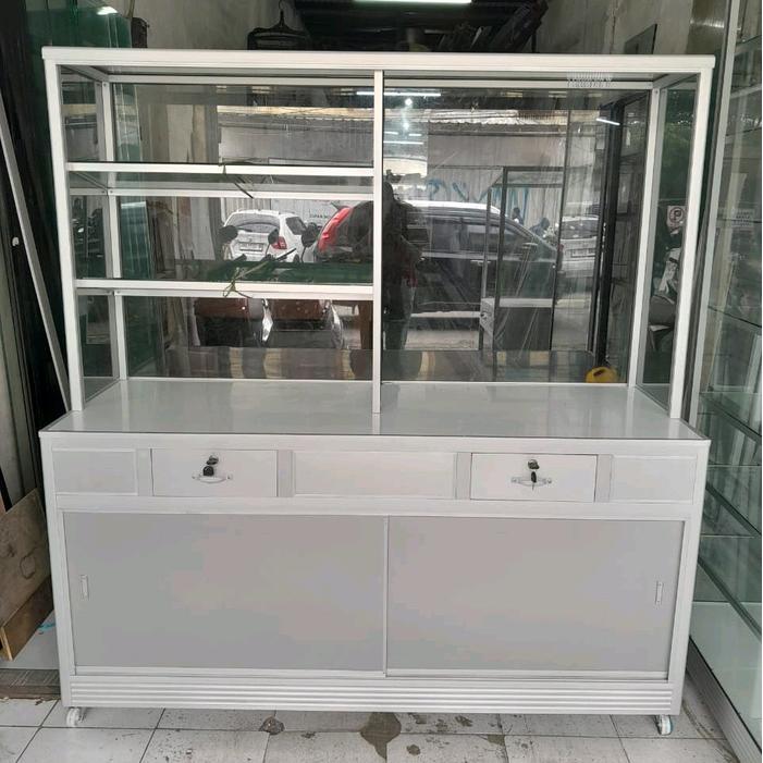Etalase Jus - Etalase Es Teh Manis - Etalase Jualan - Etalase Jus Aluminium Sale10%