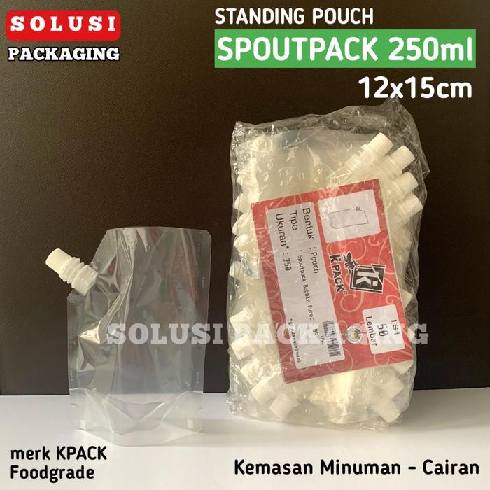 Diskon Spoutpack 250Ml Kpack Standing Pouch Plastik Spout Minuman Minyak Original