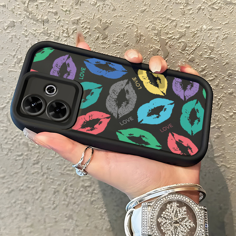 Casing Hp untuk Xiaomi Redmi 13 4G 13 5G 13C POCO M6 4G POCO M6 Plus 5G POCO C65 Case Bekas Bibir Wa