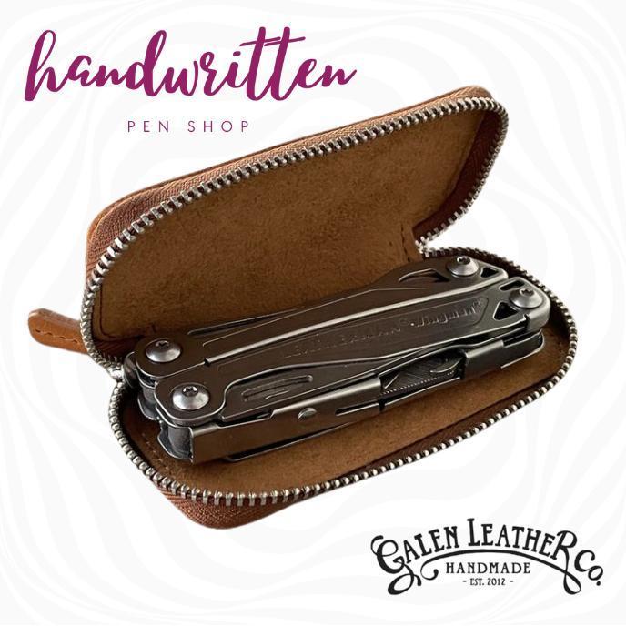 Ready Galen Leather Leather Zippered Pen Case For Kaweco - Pocket Pen