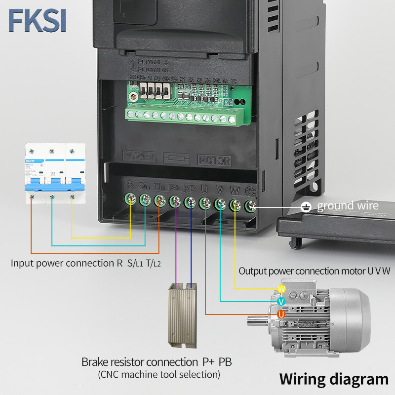 Solar Inverter VFD 0.751.52.23.75.5KW 220V and 380V Variable Frequency Drive Converter Inverter for