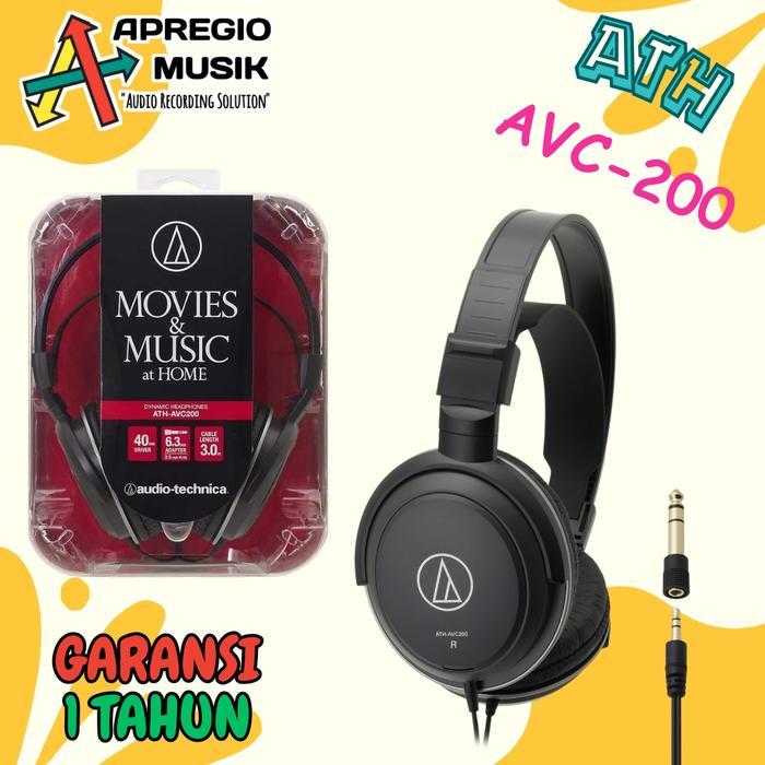 Fremontshop - Audio Technica Ath Avc200 Avc 200 Avc200 Headphone Monitoring Terbaru 
