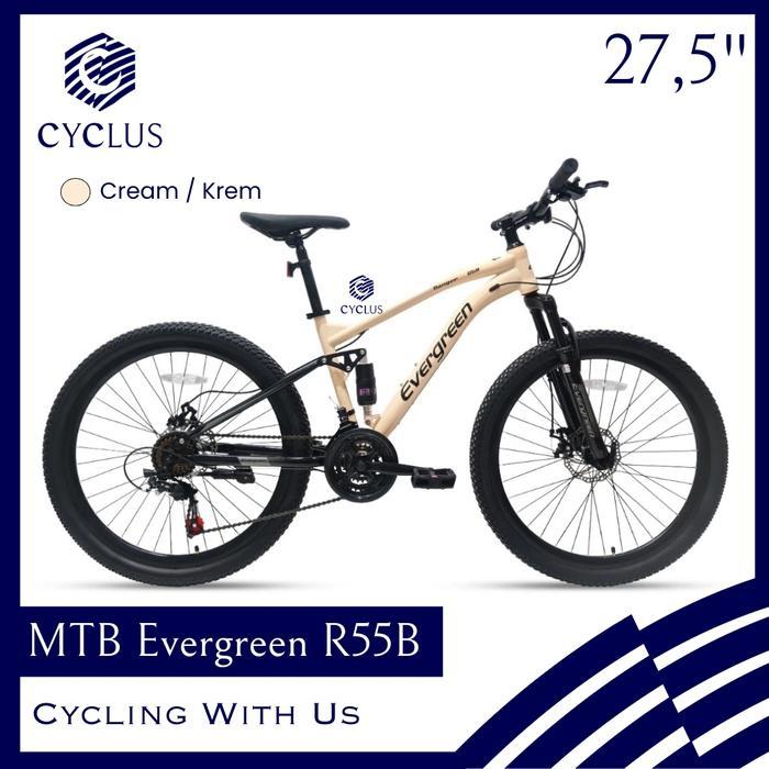 Sepeda Gunung MTB Evergreen Ranger R55B R55 R35 Suspensi Suspension 27,5 Inch Anak Remaja Dewasa - K