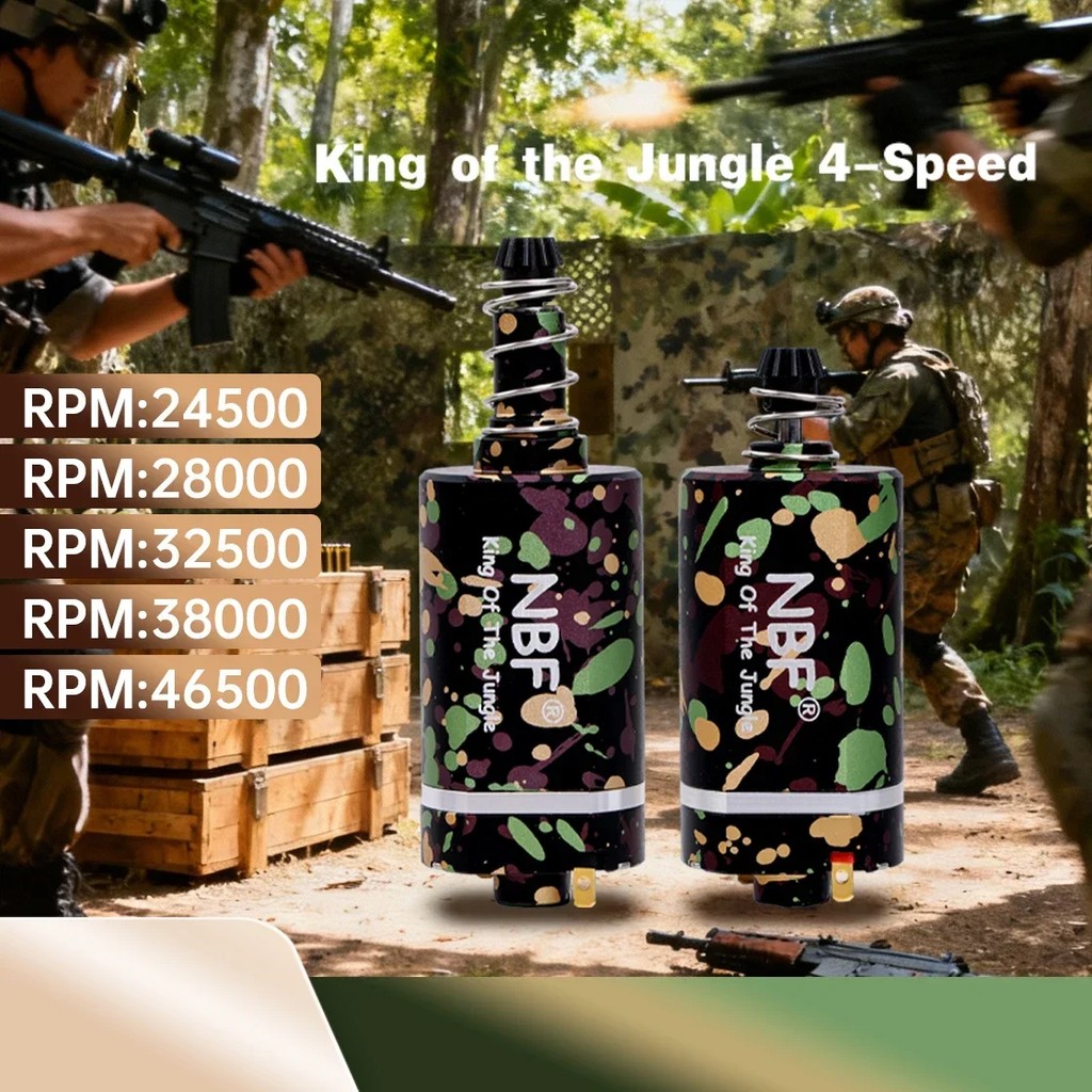 NBF 480 Brushless AEG Motor Four Speed Regulation for Airsoft Models M16M4MP5G3P90 V2 V3 Gearboxes