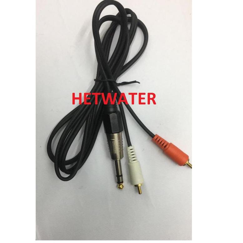 Kabel Audio Mic Jack TRS/Akai Stereo Male To 2 RCA L/R 1,5 Mtr KR-04