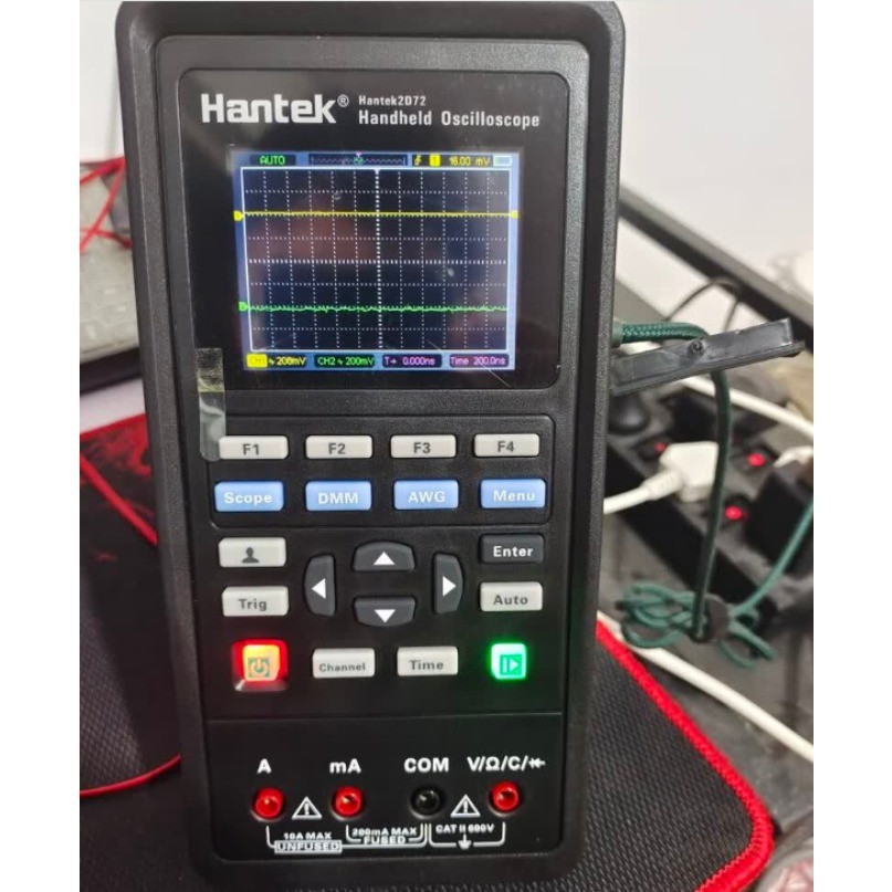 Hantek 2D72 Portable 70MHz 2CH 3-in-1 Digital Oscilloscope Built-in veform Generator Multimeter