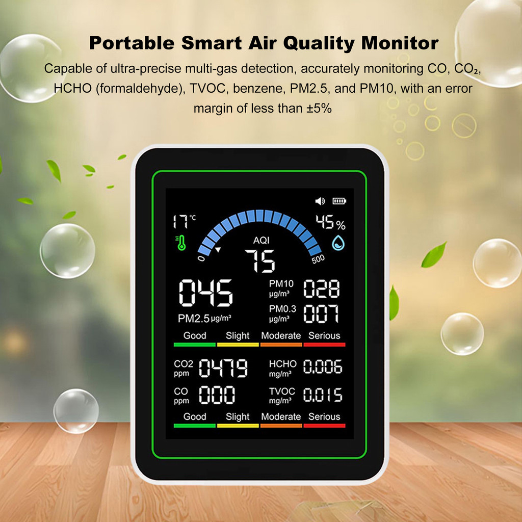 10 In 1 Multifuntional Air Quality Detetor Type harging Air Quality Monitor for O2 O TVO HHO Temp