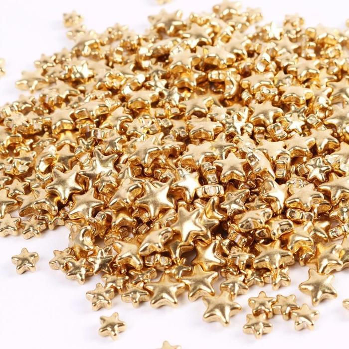 Hiasan Edible Sprinkle Star / Sprinkler Kue / Hiasan Edible Star Gold