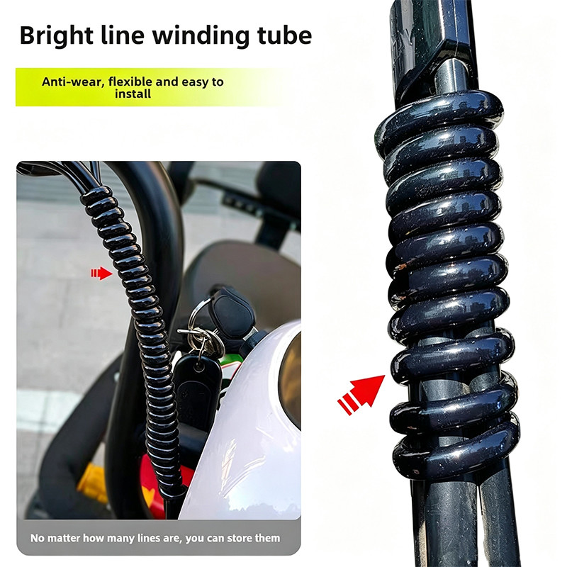125M TPU Spiral Wrap Protetive Sleeve For E Brake Wire ables Harness over Portable able Organizer