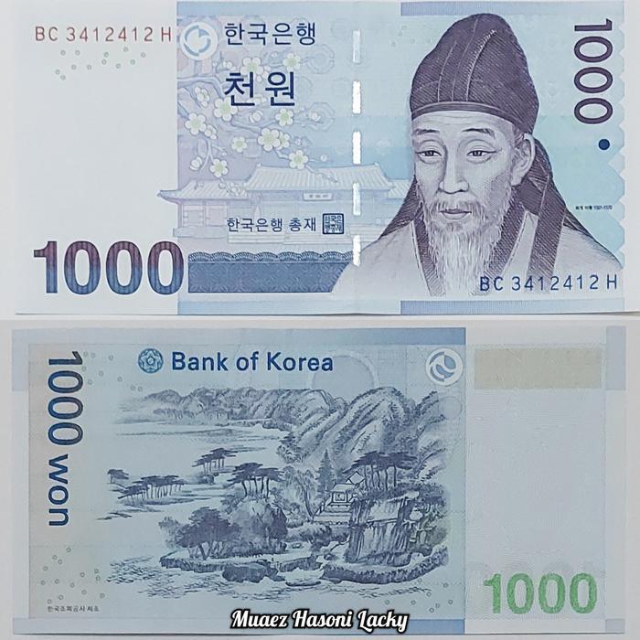 Korea Selatan Won Pecahan 1000 Original