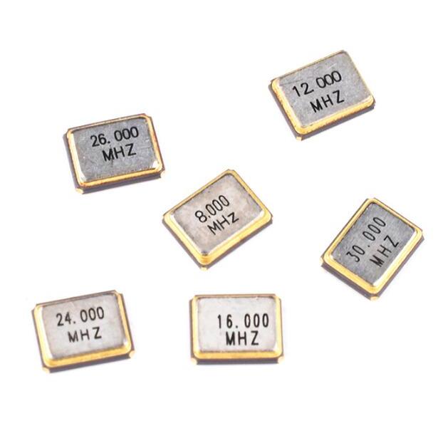 (50 Pcs) 3225 Passive Crystal Oscillator SMD Series Kits 3.2*2.5mm 12MHZ 16MHZ 20MHZ 24MHZ 25MHZ