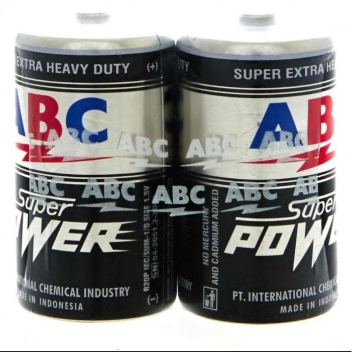 Baterai Besar Type D ABC Hitam Super Power Batere Batrai Besar