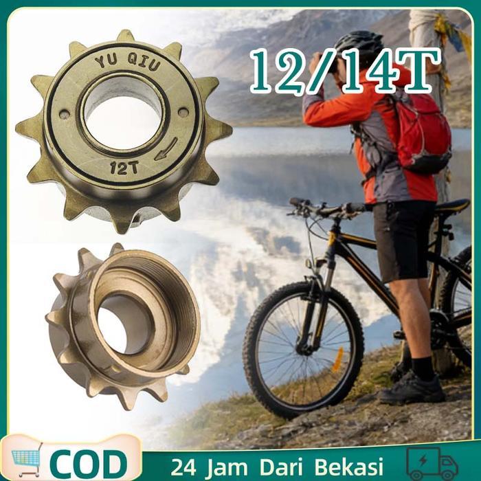 Promo! Freewheel Sepeda 12T 14T Sprocket Fixie Gir Gear Sepeda Tahan Lama Gir Belakang Sepeda Gear