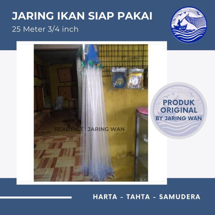 Sale Jaring Ikan Wader Ikan Kecil Siap Pakai 25 Meter Inch Original