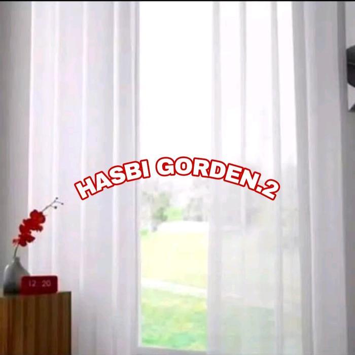 ok Vitrase foil putih transparan polos bahan import Daleman gorden Plisket