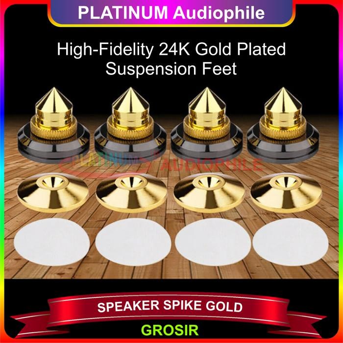 New Speaker Spike Kaki Box DIY Audio Amplifier Stand Gold SS2730