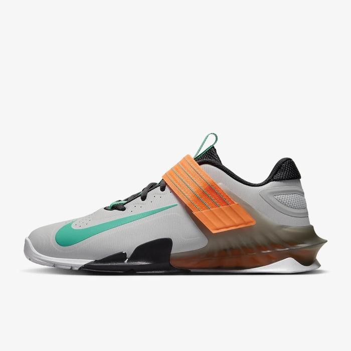 NIKE Savaleos Weightlifting Shoe Grey Lifting Shoes Gray Sepatu Lifter
