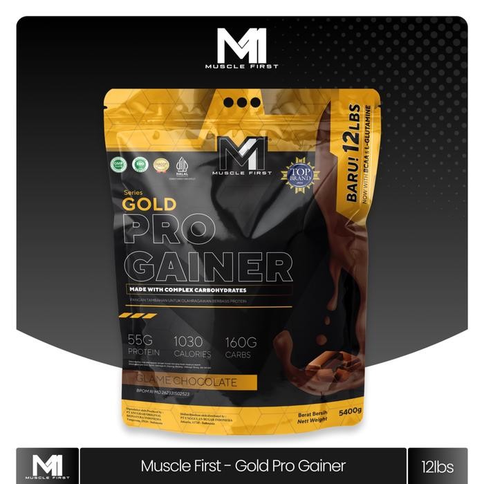 Muscle First Pro Gainer 12 lbs Mass Weight M1 Gold Pro Gainer