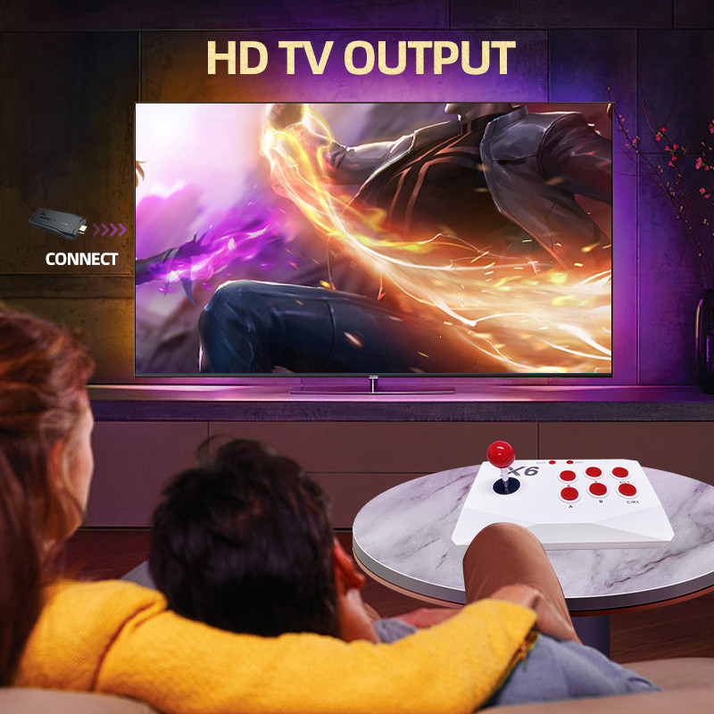 VILCORN M8 Game Stick 4K Arcade Video Game Console for MAME PS1 9 Emulator with Double Arcade