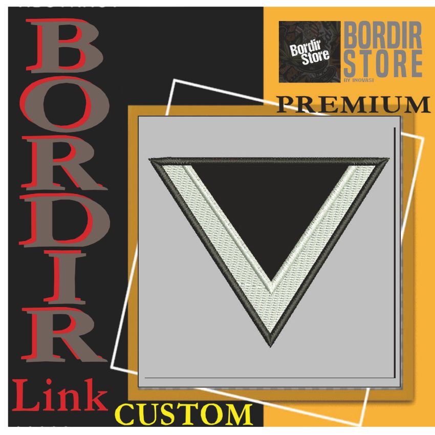 SEGITIGA V GERMAN WW2 BS-1641 PATCH BORDIR LOGO/EMBLEM