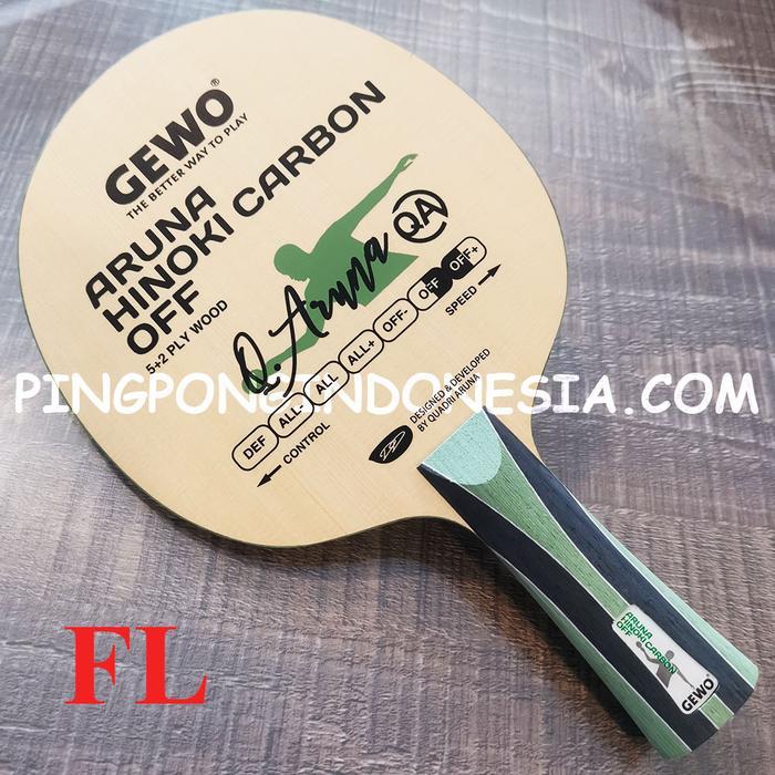 GEWO ARUNA HINOKI CARBON OFF - KAYU PINGPONG BLADE TENIS MEJA BET BAT