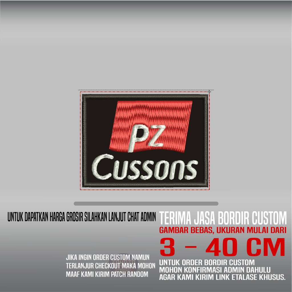 PZ CUSSONS LOGO BRAND PATCH BORDIR LOGO/EMBLEM | HP-2