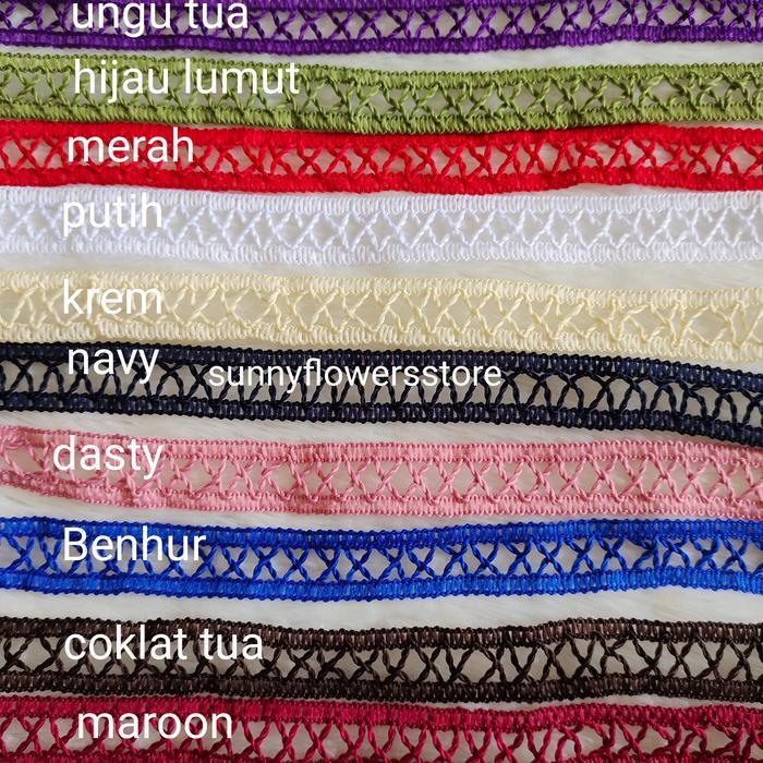 RENDA SILANG / MASUK PITA LEBAR 1,5 CM