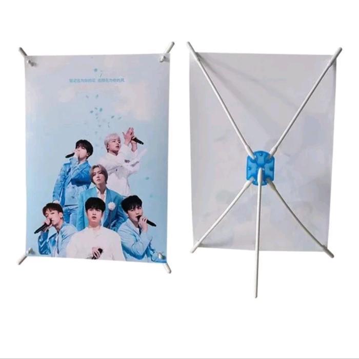 Stand X Banner Mini A4 A3 Putih Hitam
