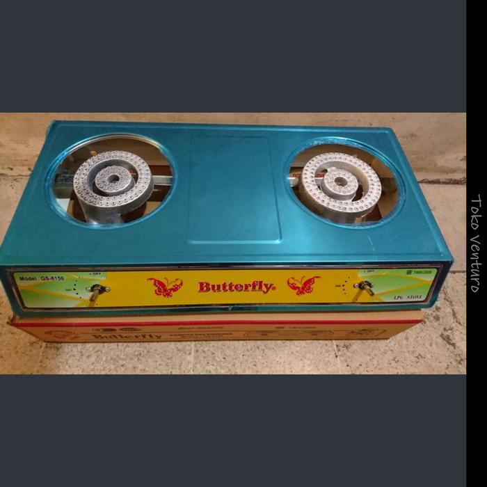 Kompor Gas 2 Tungku Butterfly Burner Cor Api Seribu 8150