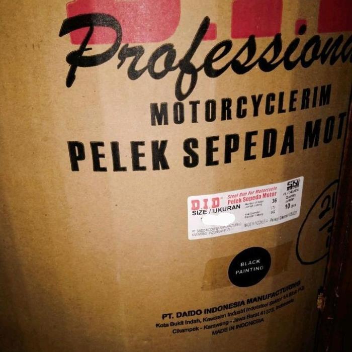 VELG 160, 185, 215, 250 17 DID. Original DID Daido Coating Black (Harga Per Pasang)