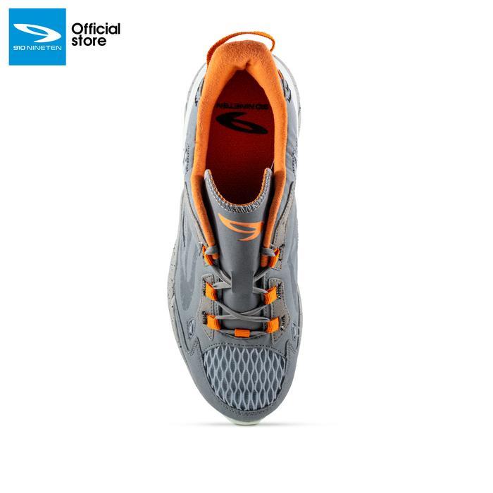 910Nineten Shoes Lynx Rv-Lite Sportstyle- Abu-Abu/Jingga