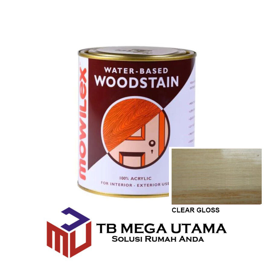 Mowilex Woodstain Clear Gloss 1 Kg Cat Plitur Politur Kayu