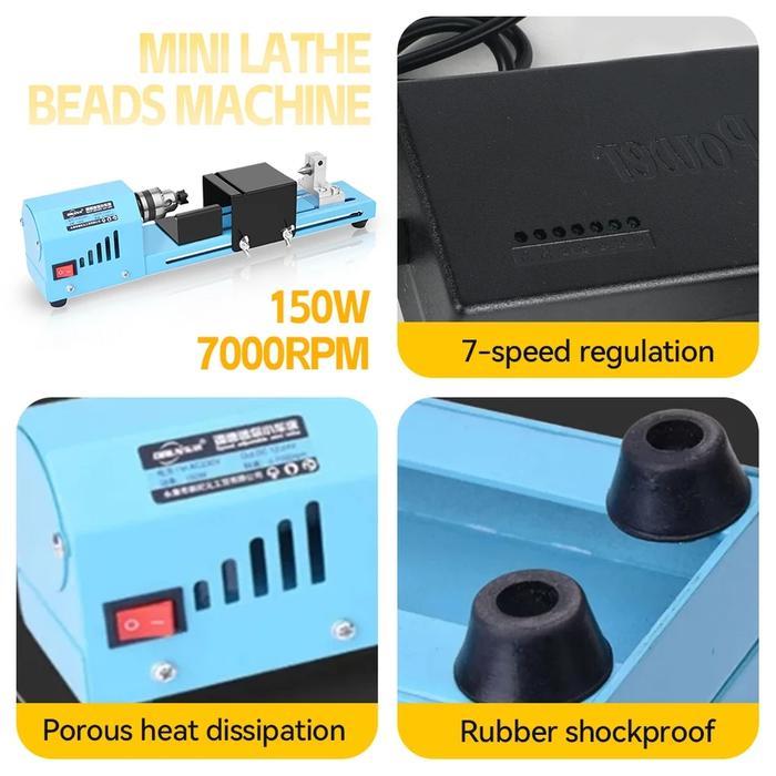 Mesin Bubut Kayu Diy Woodworking Kerajinan Seni Kreasi Ukir Pahat Kayu Mini Lathe Beads Grinding